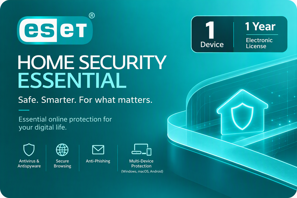 ESET Home Security Essential - 1 year - 1 device
Marca: ESET | No. de parte: EHSEESD-1Y-1PPA
1 dispositivo | Suscripción anual