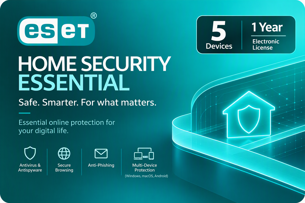 ESET Home Security Essential - 1 year - 5 devices
Marca: ESET | No. de parte: EHSEESD-1Y-5PPA
5 dispositivos
