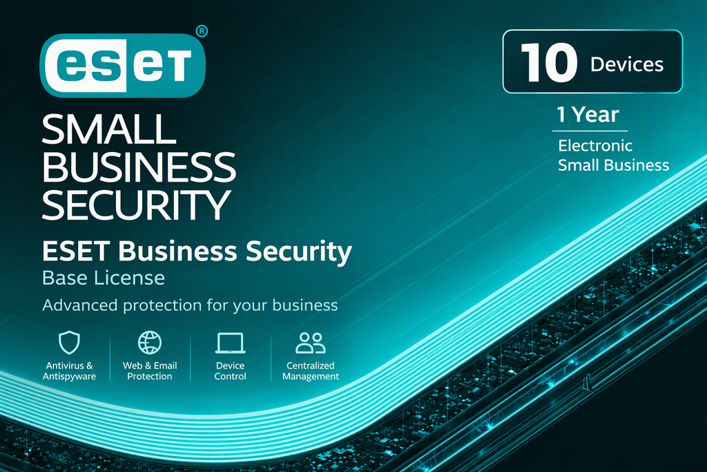 ESET Business Security - Base License - 1 year - Electronic - 10 devices - Small Business (Nuevo)
Marca: ESET | No. de parte: ESBSPESD-HP1-10DPA
Aplicaciones de seguridad | Licencia básica | 1 años